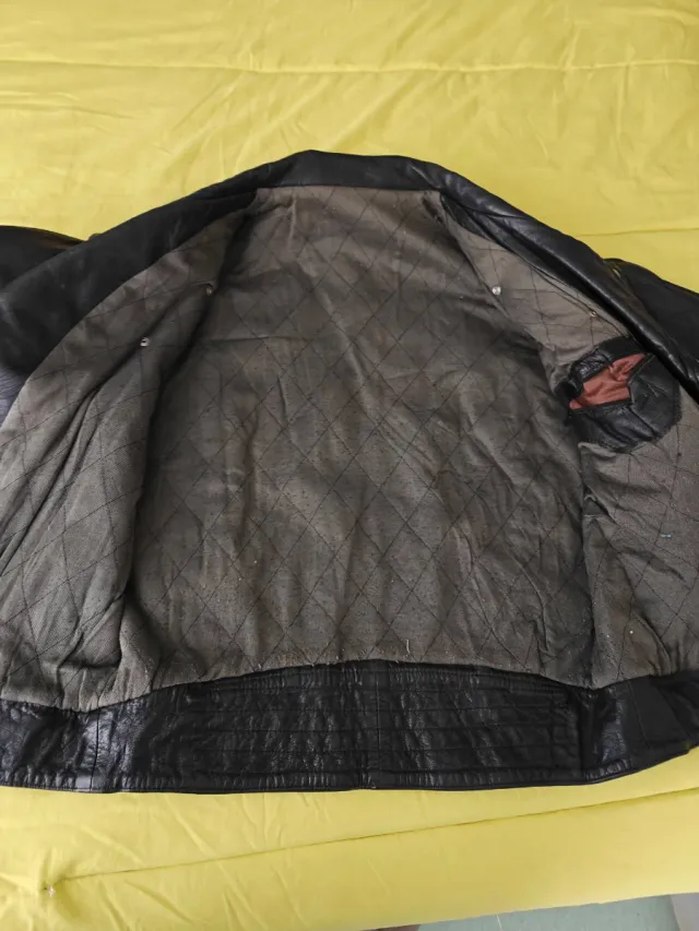 Chaqueta Piel Vintage Negra