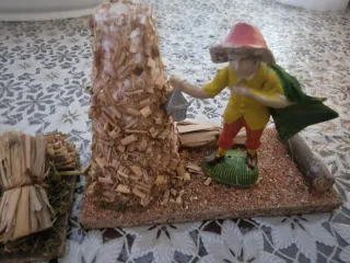 3 figure Presepe con statuetta pastore e accessori