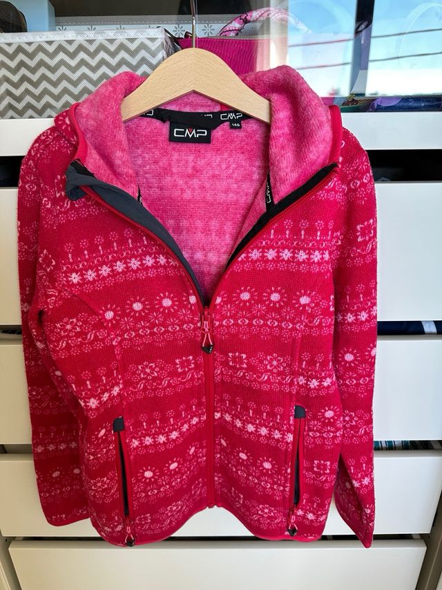 Felpa CMP fucsia taglia 140 (9/10 anni)