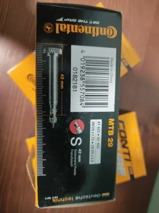 1 camara aire Continental cotitube 29" Válvula Fin