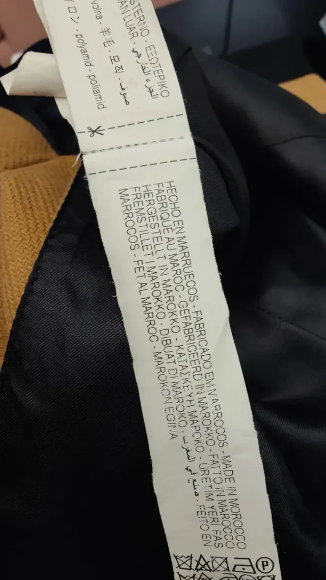 Abrigo Zara Manteco color camel Talla S