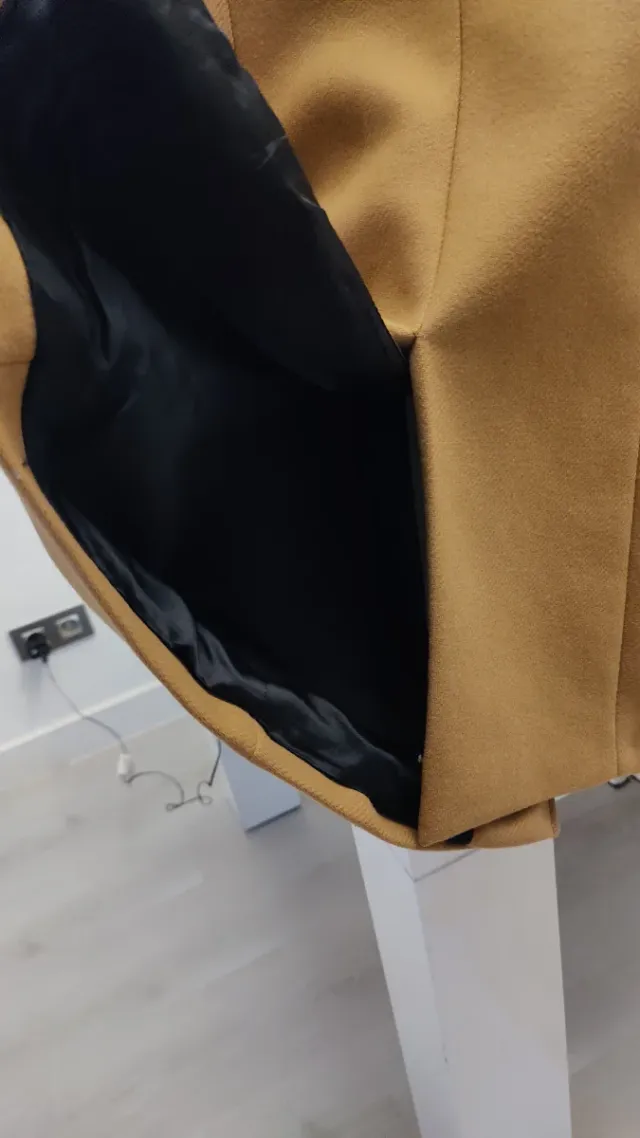 Abrigo Zara Manteco color camel Talla S