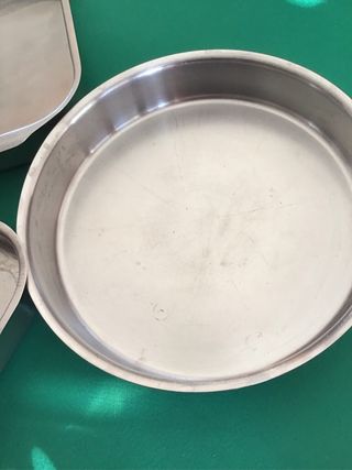 Set 4pezzi: 2 teglie rettangolari 1 tonda ,1 pento