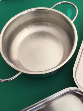 Set 4pezzi: 2 teglie rettangolari 1 tonda ,1 pento