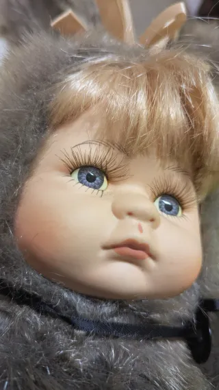 Bambola coniglio vintage peluche