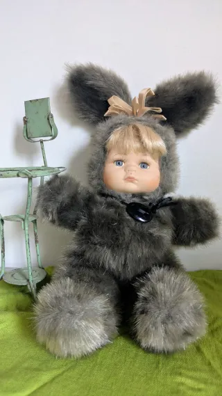 Bambola coniglio vintage peluche