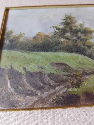 Quadro paesaggio lago anni 60-70