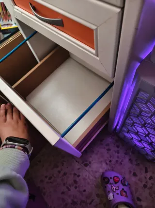 Cama nido infantil con cabecero y escritorio