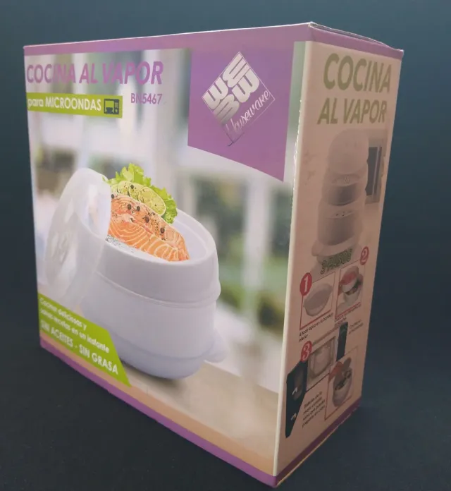 Recipiente Cocción Vapor Microondas WE Huseware