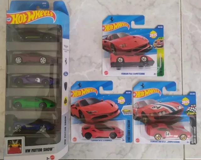 Lotto Hot Wheels Ferrari 2025 + 5 Pack