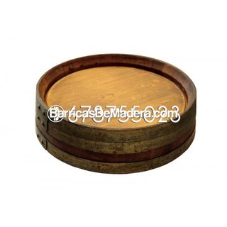 Cabeza de barrica de madera