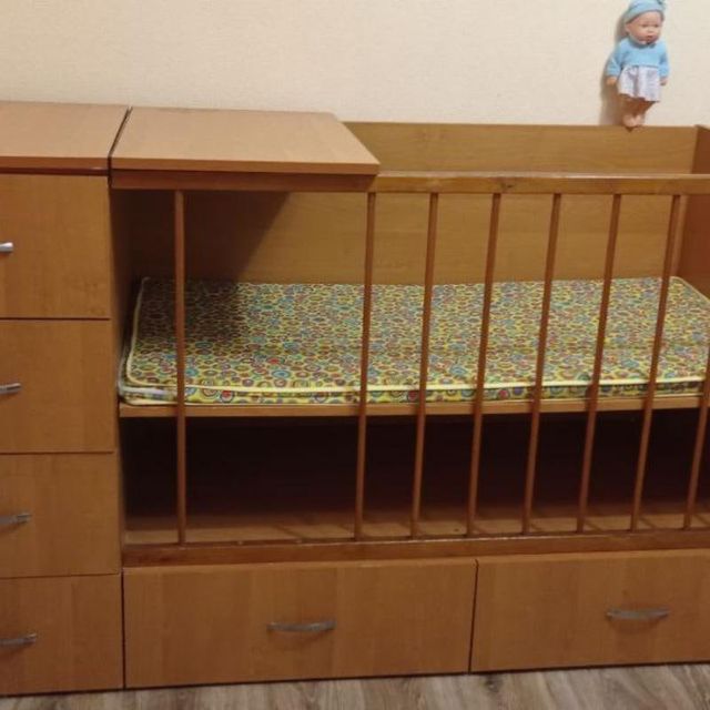 Cuna 3 en 1 de madera