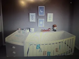 Cuna convertible para bebé Usado con 1 niño