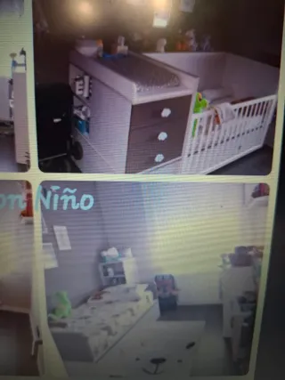 Cuna convertible para bebé Usado con 1 niño