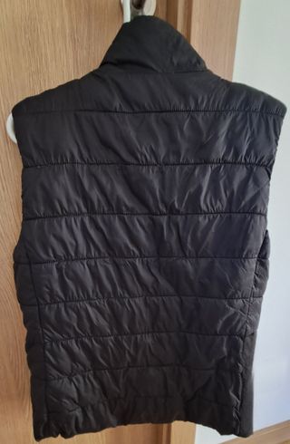 Chaqueta y chaleco plumas negro