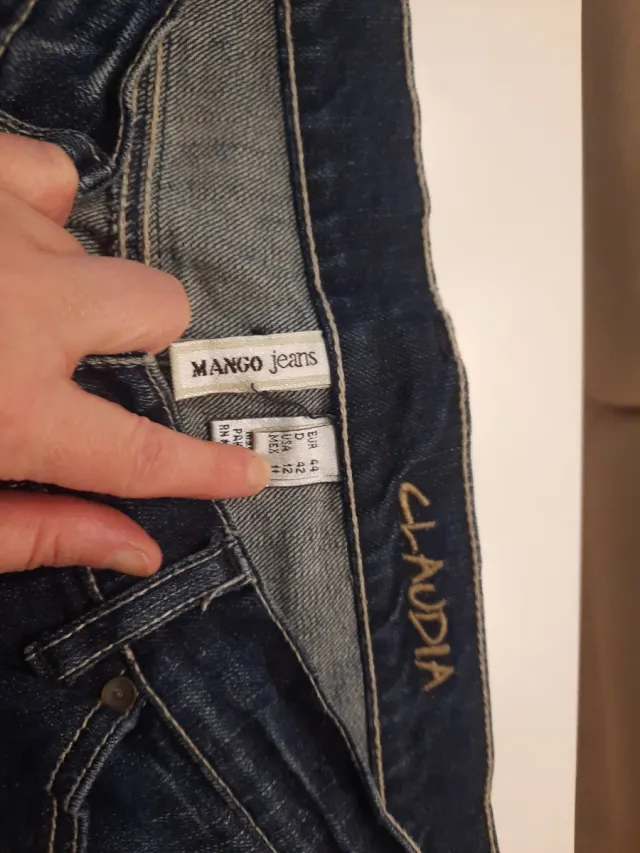 Pantalón vaquero Mango chica azul