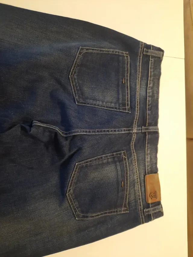 Pantalón vaquero Mango chica azul