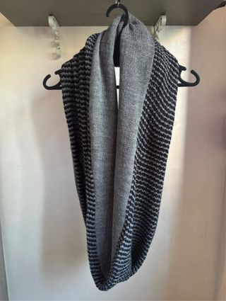 Sciarpa ScaldaCollo Uomo Grigio e Nero