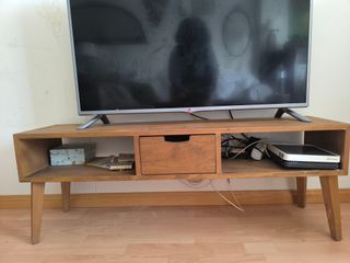 Mueble TV Madera Natural 120x44x30