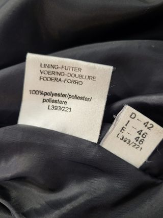 Chaqueta Piel Negra Larga Vintage Talla 44