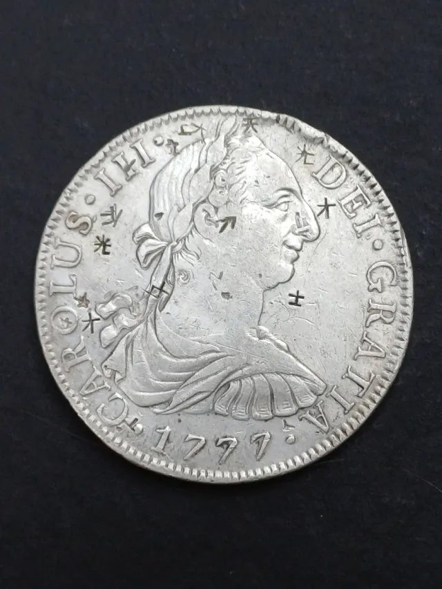 Moneda 8 Reales Carlos III 1777