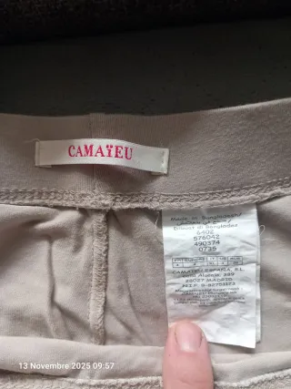 Pantacollant CAMATEU Beige Taglia XL