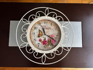 Reloj de pared Vintage Flores Mariposa
