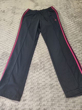 Pantalón Chándal Adidas Negro/Fucsia Talla XS