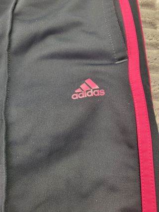 Pantalón Chándal Adidas Negro/Fucsia Talla XS