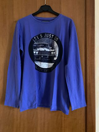 Maglietta maniche lunghe unisex viola