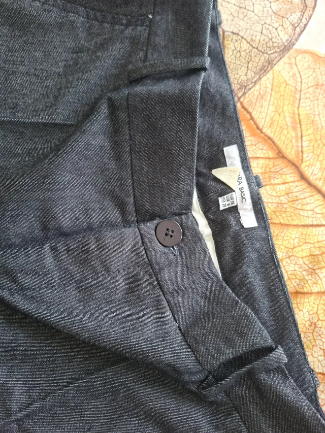 Pantalón vaquero Zara flare azul