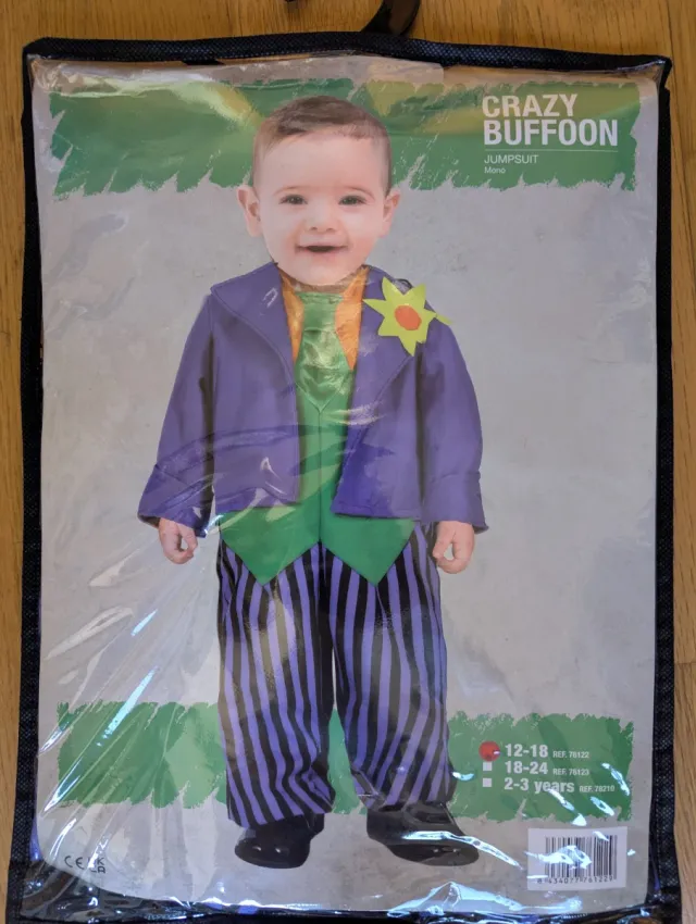 Disfraz Bebé Crazy Buffoon Talla 12-18 Meses
