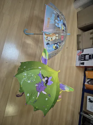 Pack 2 Paraguas Infantiles Bluey y Hada