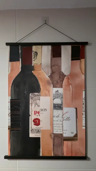 Poster Decorazione Cucina Bottiglie Vino