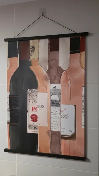 Poster Decorazione Cucina Bottiglie Vino