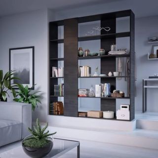 Estantería gris cemento