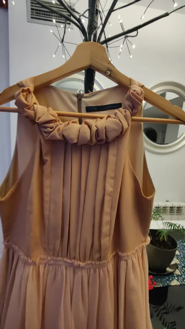 Vestido Zara rosa talla S