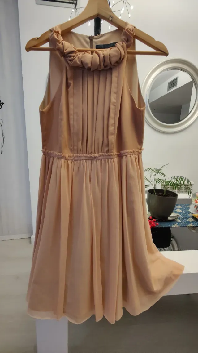 Vestido Zara rosa talla S