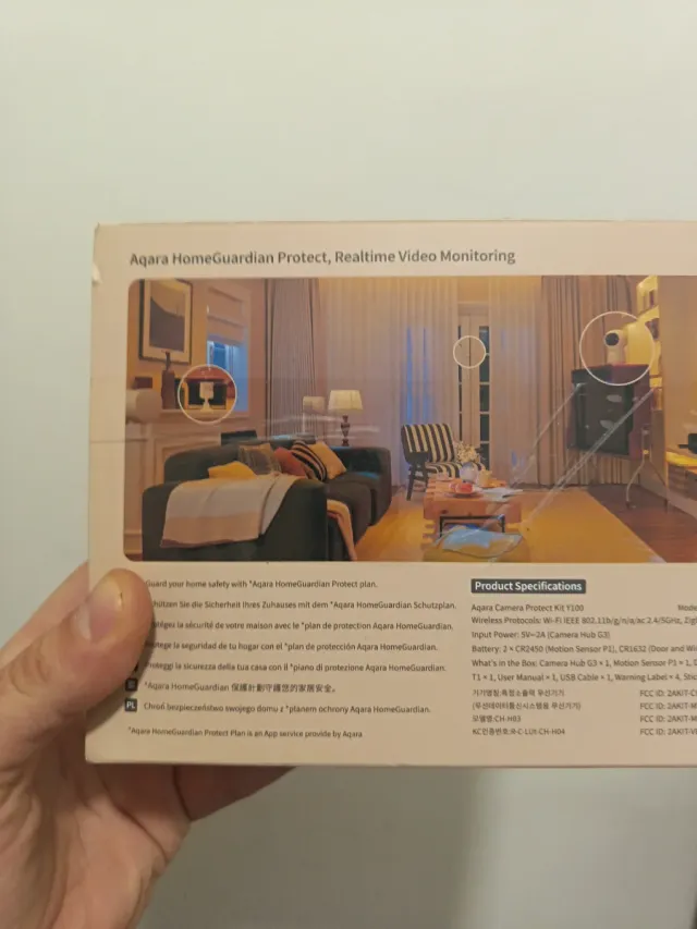 Kit Seguridad Aqara Y100 Cámara Hub G3 + 3 sensore