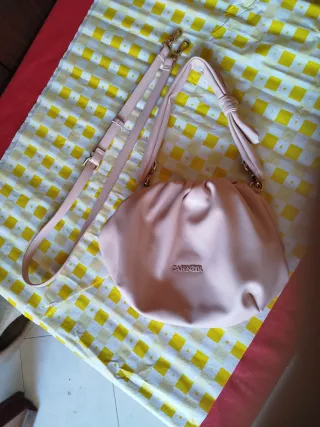 Borsa a tracolla rosa Cafènoir