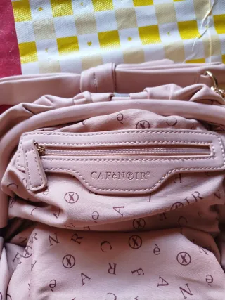 Borsa a tracolla rosa Cafènoir