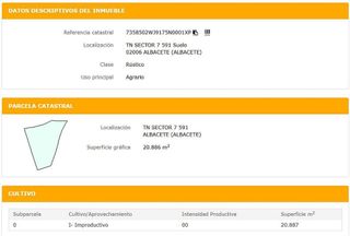 Terreno en venta en Santa Cruz - Industria - Polígono Campollano en Albacete