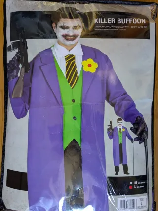 Disfraz Joker Killer Buffoon Talla L