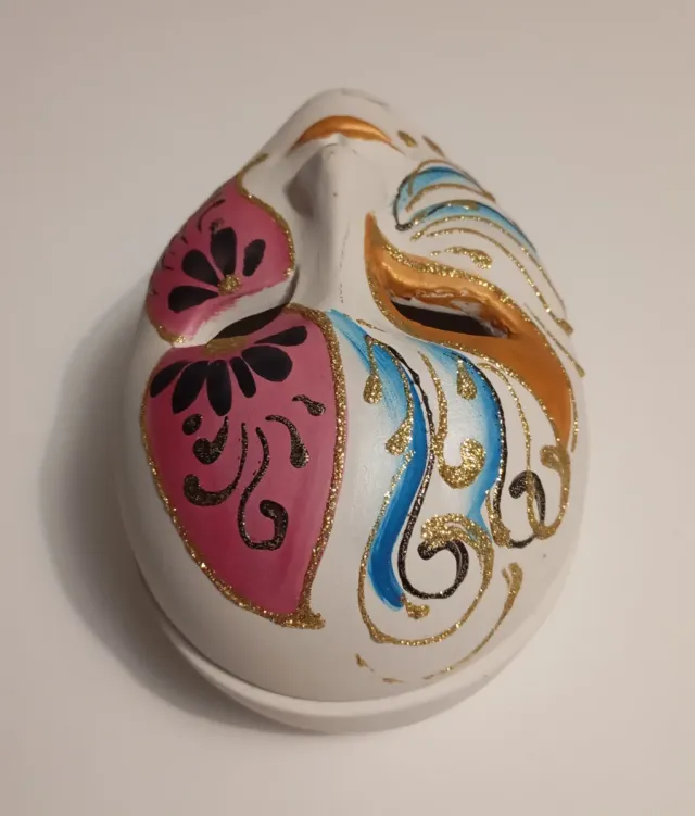 Maschera veneziana portaoggetti decorata