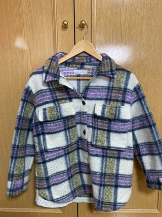Chaqueta Zara cuadros mujer multicolor Talla 11-12