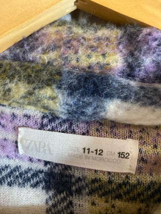 Chaqueta Zara cuadros mujer multicolor Talla 11-12