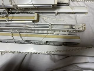 Estores Tipo Paqueto de Algodón Blanco