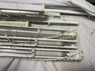 Estores Tipo Paqueto de Algodón Blanco