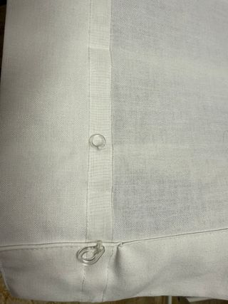 Estores Tipo Paqueto de Algodón Blanco