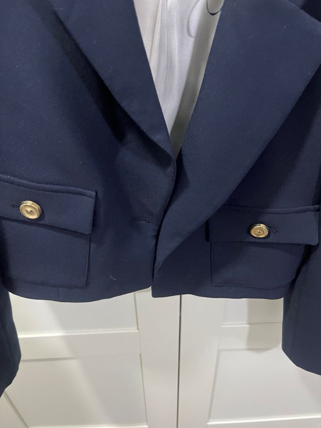 Blazer corto ZARA azul Talla XS